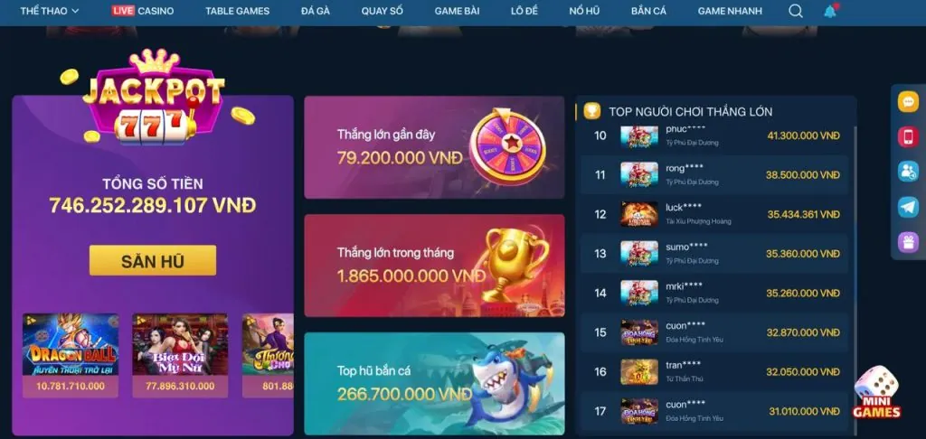 Hình ảnh các trò chơi đa dạng tại 5699win casino